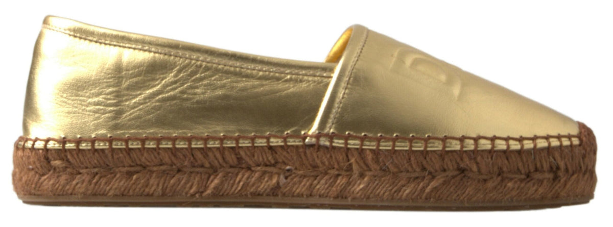 Espadrilles en cuir Dolce &amp; Gabbana Golden Elegance