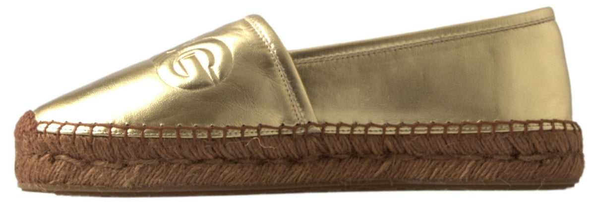 Espadrilles en cuir Dolce &amp; Gabbana Golden Elegance