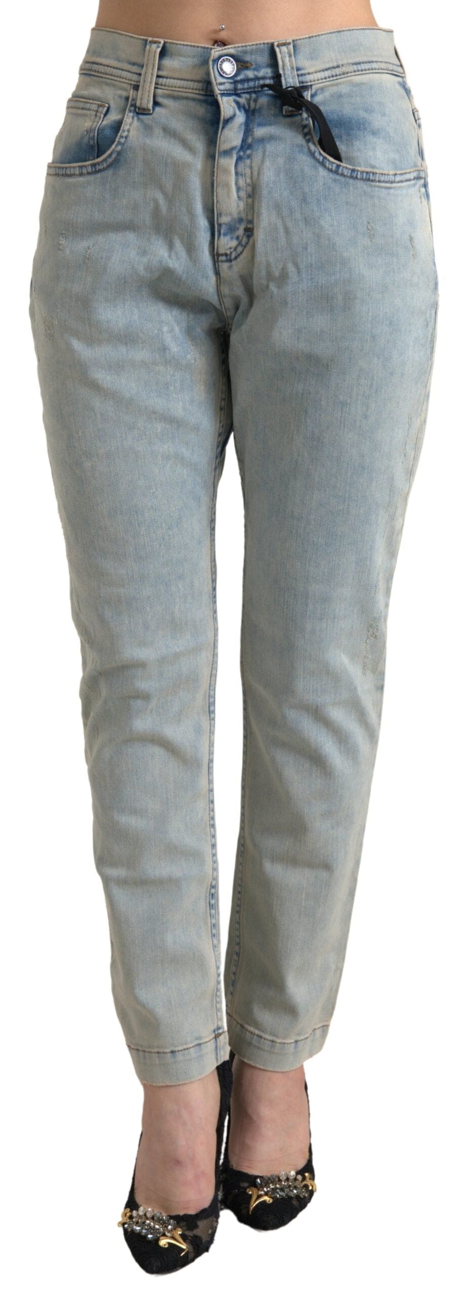 Jean skinny taille mi-haute Dolce &amp; Gabbana Chic en bleu