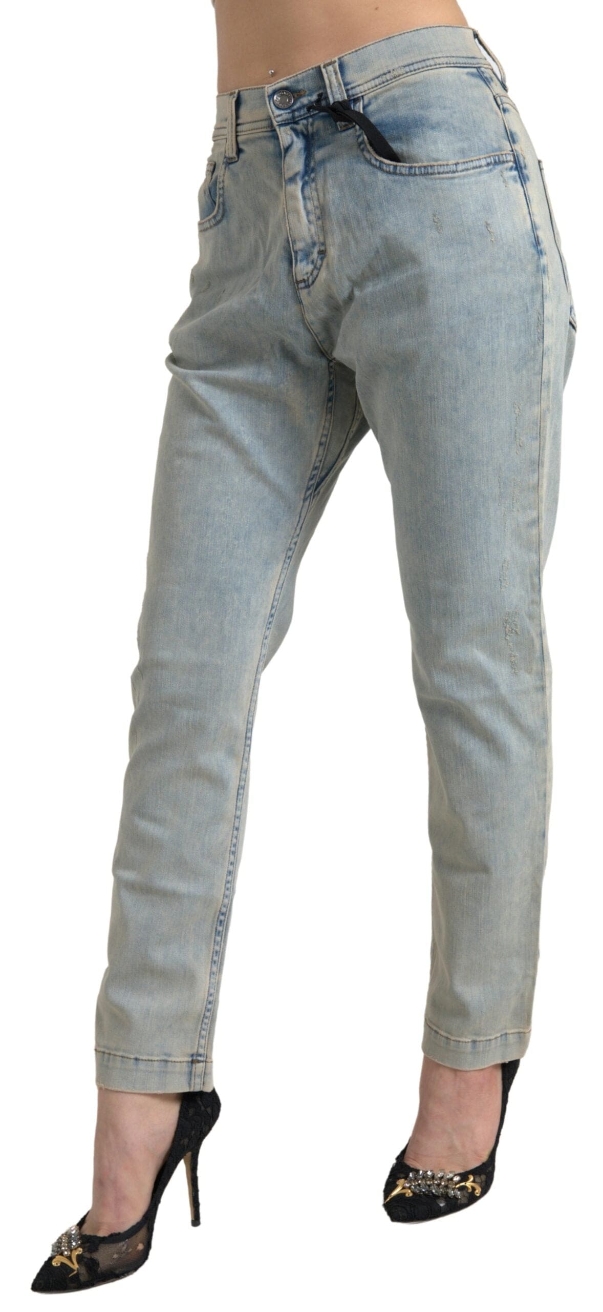 Jean skinny taille mi-haute Dolce &amp; Gabbana Chic en bleu