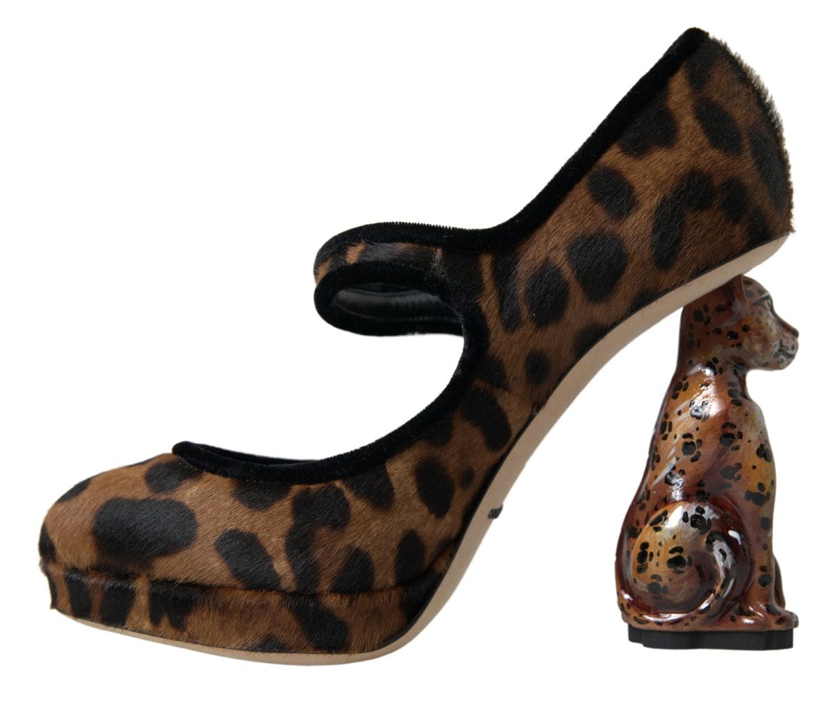 Elegantes zapatos de tacón de leopardo de Dolce &amp; Gabbana para una sofisticación chic