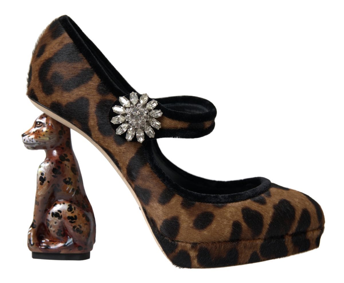 Elegantes zapatos de tacón de leopardo de Dolce &amp; Gabbana para una sofisticación chic