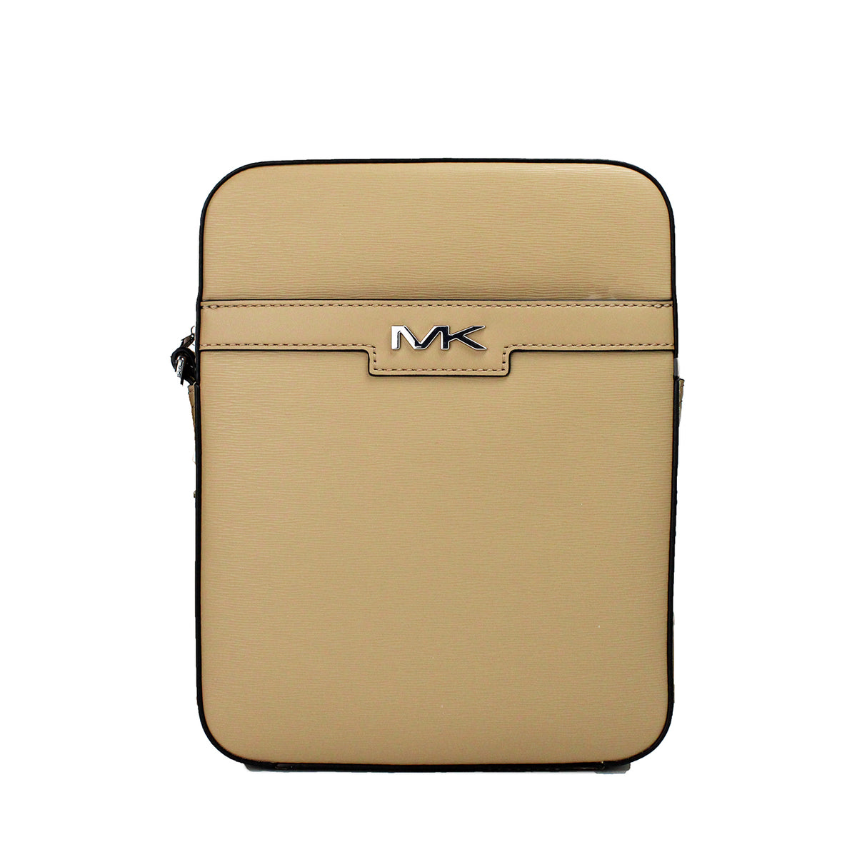 Sac à bandoulière Michael Kors Cooper de taille moyenne en cuir grainé camel