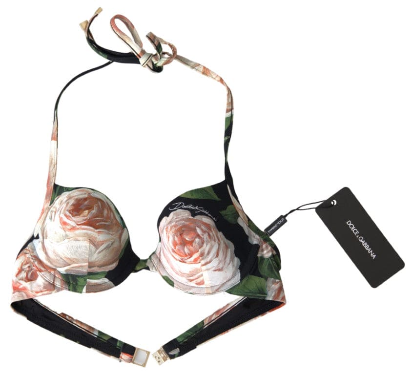 Top de bikini elástico Floral Elegance de Dolce &amp; Gabbana