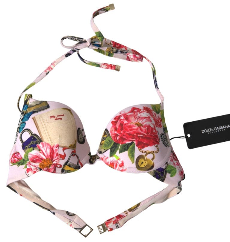 Haut de bikini Dolce &amp; Gabbana Chic Floral Elegance