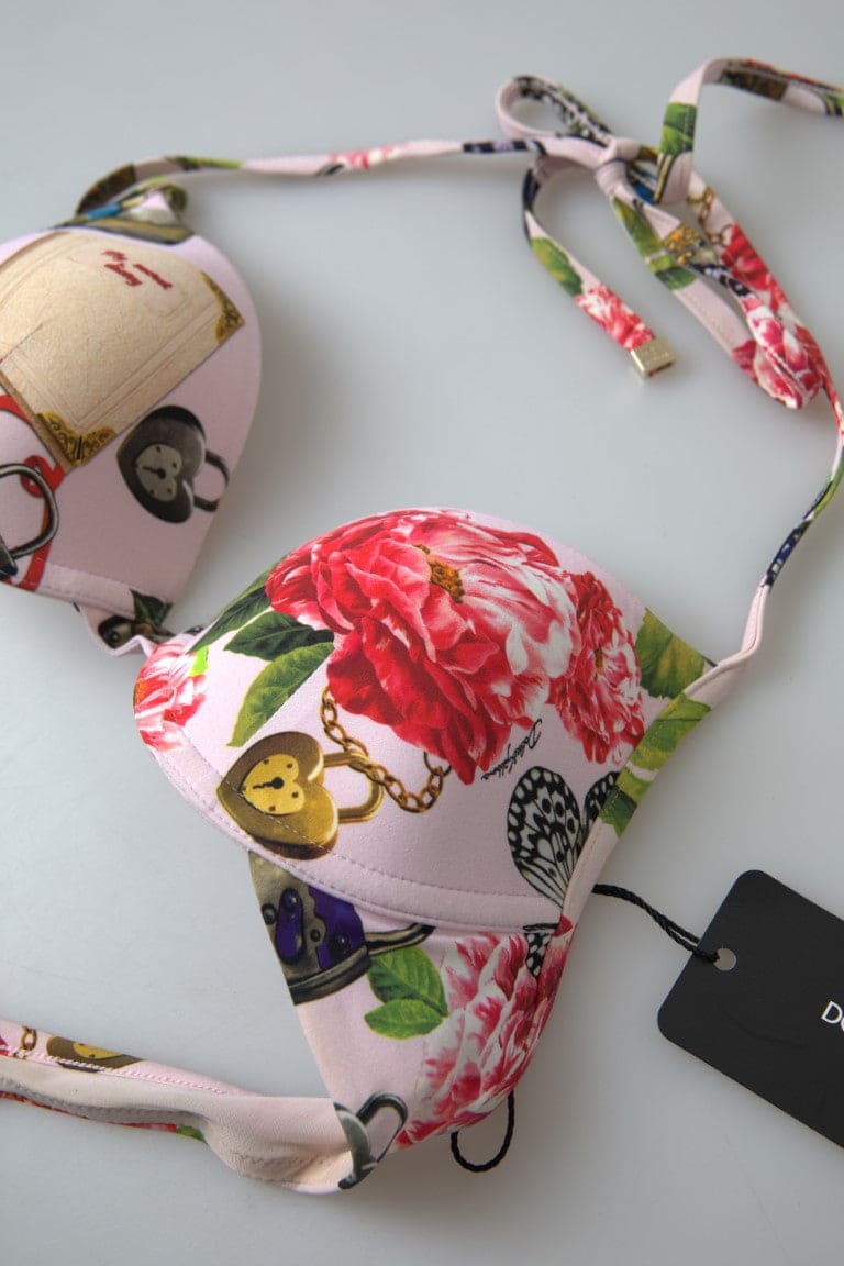 Haut de bikini Dolce &amp; Gabbana Chic Floral Elegance