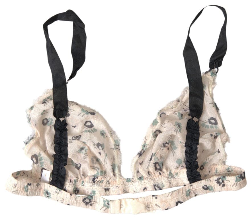 Sujetador beige con estampado floral elegante de Costume National