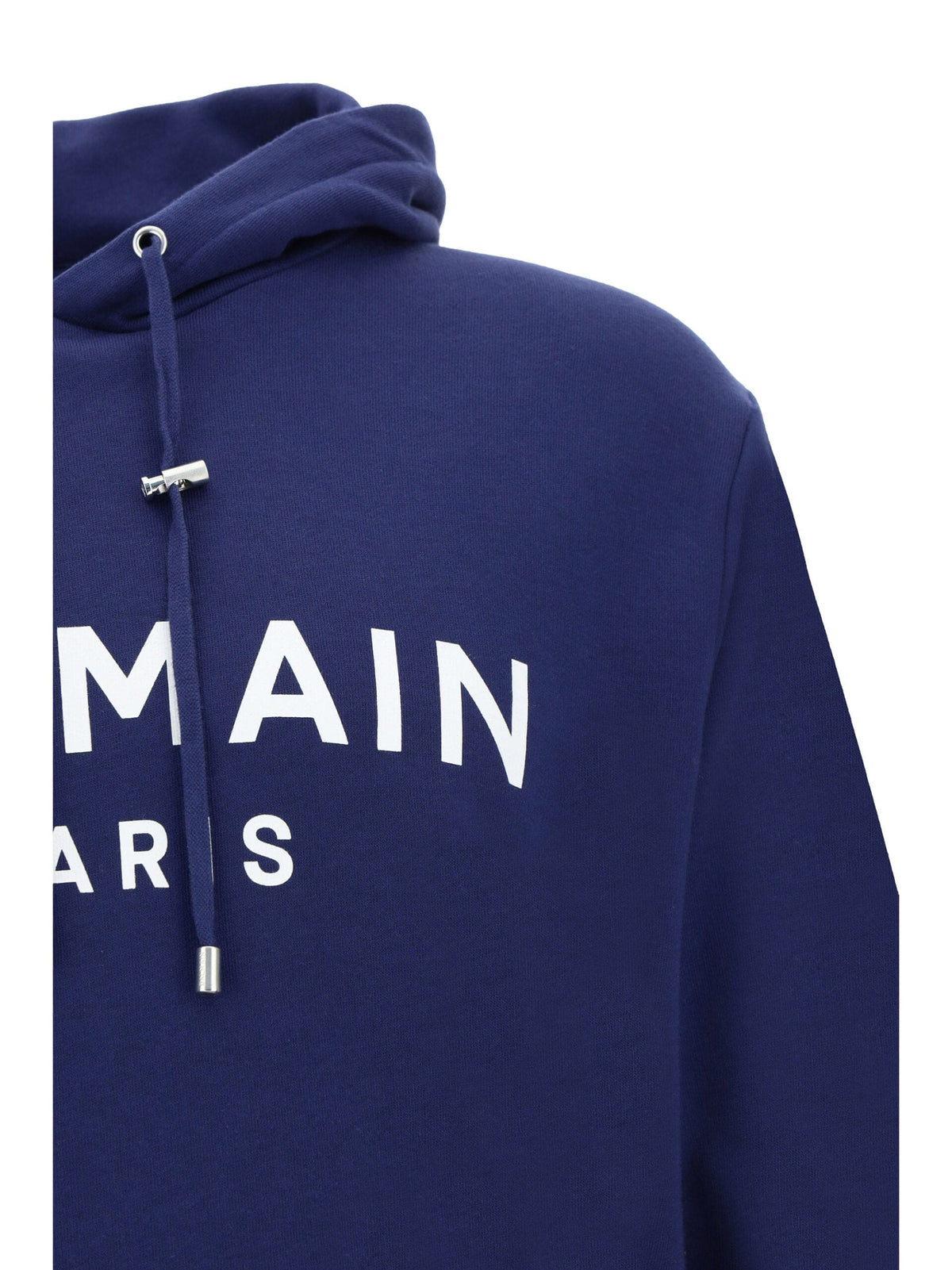 Sudadera con capucha y monograma azul marino elegante de Balmain