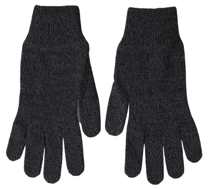 Gants d'hiver élégants en laine vierge Dolce &amp; Gabbana en gris