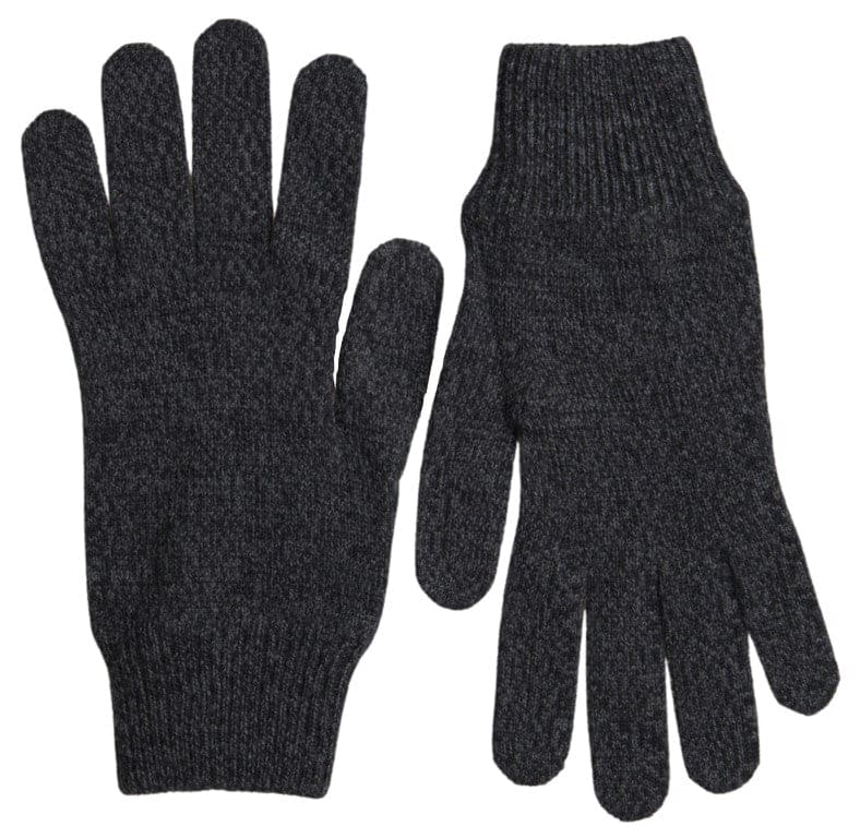 Gants d'hiver élégants en laine vierge Dolce &amp; Gabbana en gris