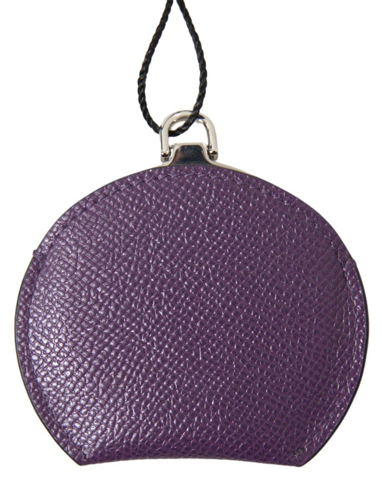 Porte-miroir élégant en cuir violet Dolce &amp; Gabbana