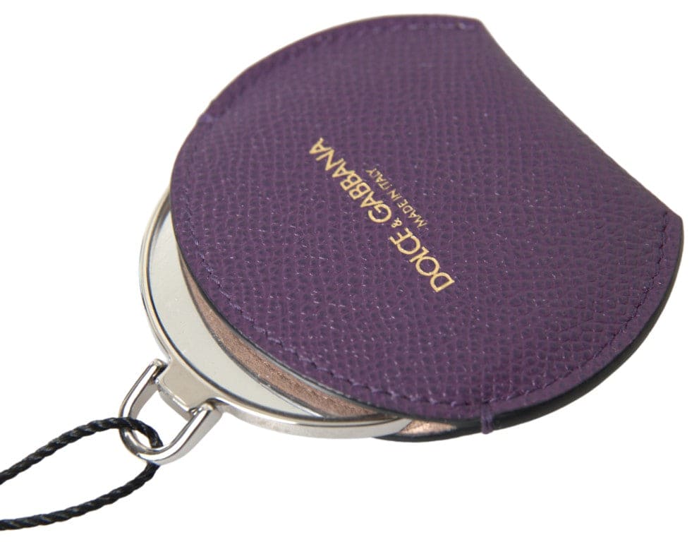 Porte-miroir élégant en cuir violet Dolce &amp; Gabbana