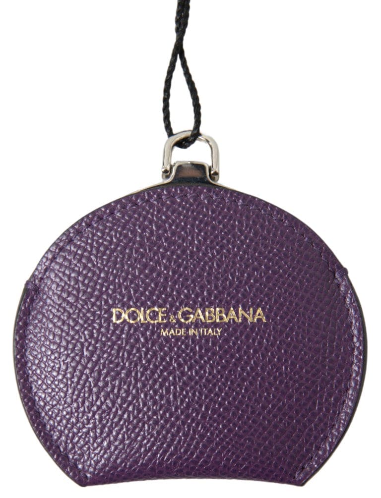 Porte-miroir élégant en cuir violet Dolce &amp; Gabbana