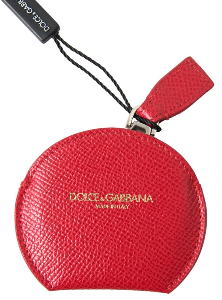 Elegante porta espejo de cuero rojo de Dolce &amp; Gabbana