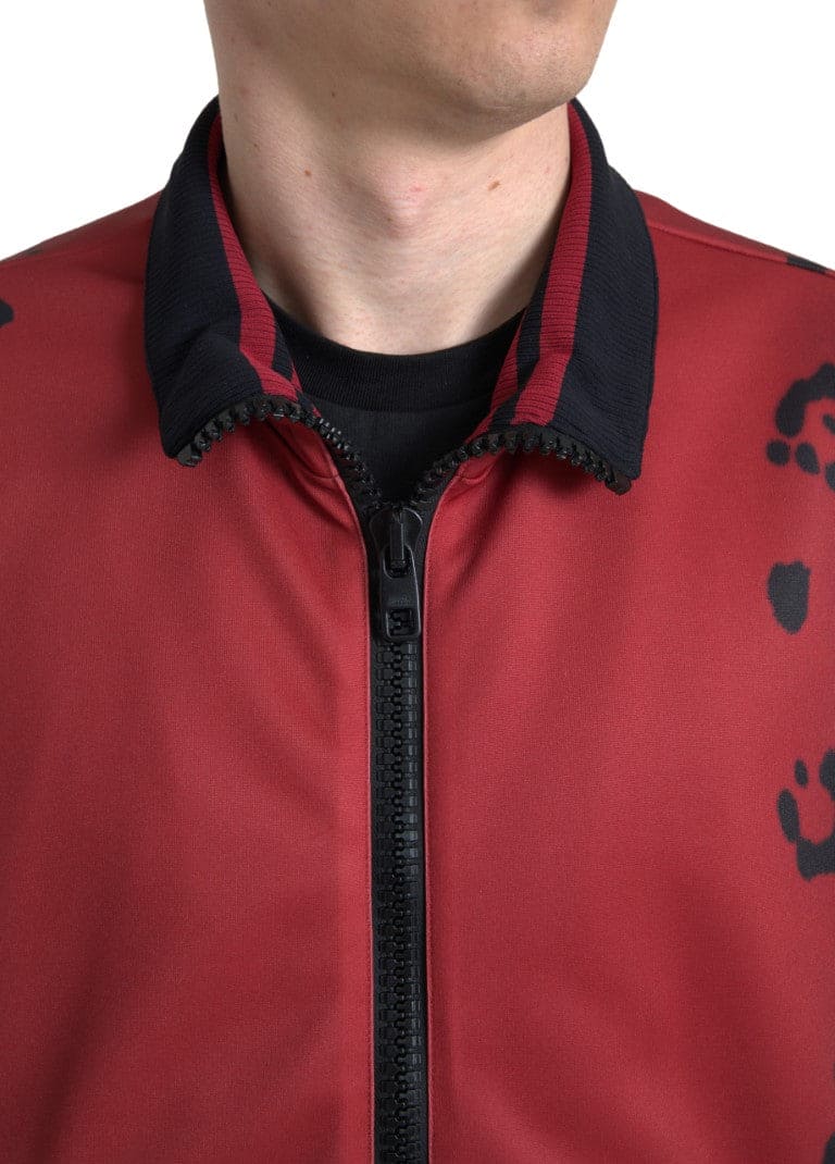 Cazadora bomber con estampado de leopardo rojo de Dolce &amp; Gabbana