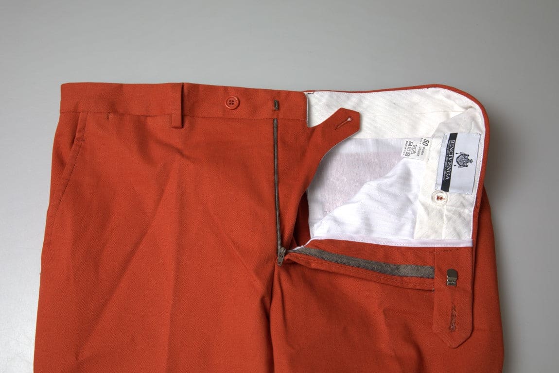 BENCIVENGA Pantalon élégant orange en pur coton