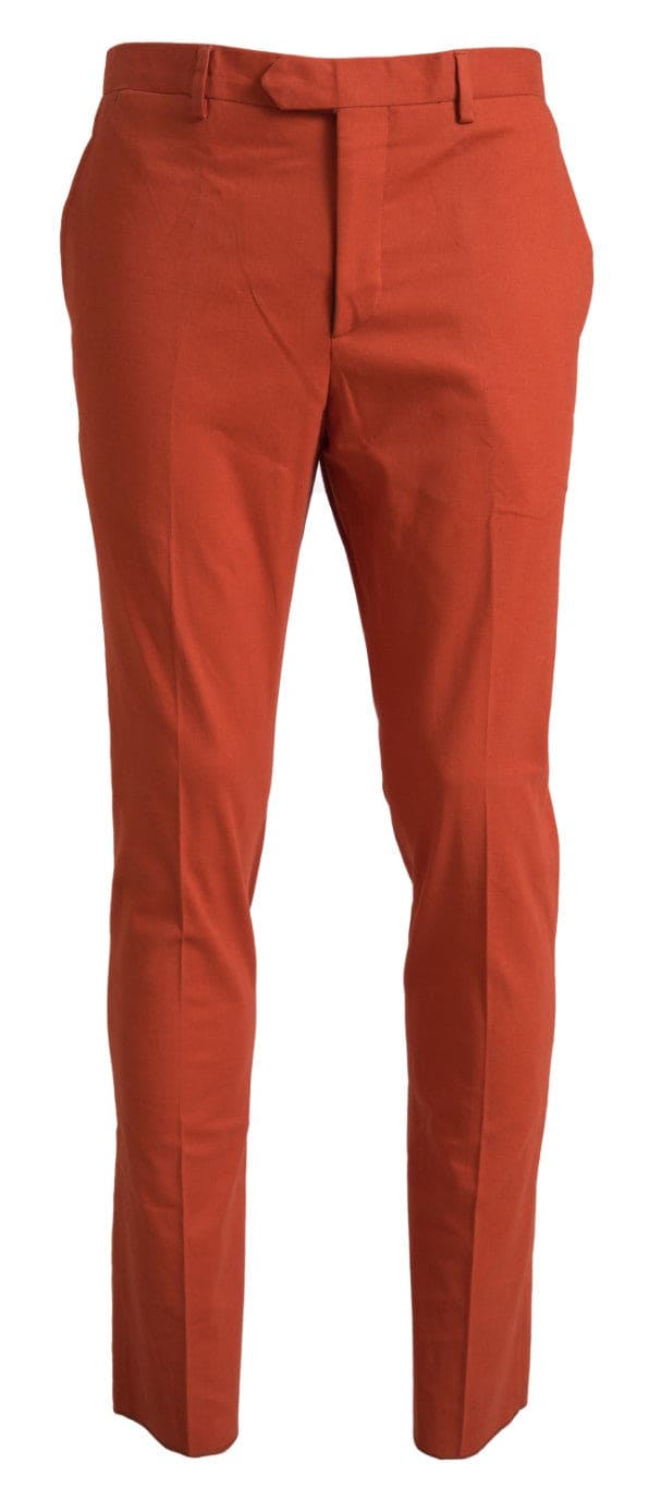 BENCIVENGA Pantalon élégant orange en pur coton