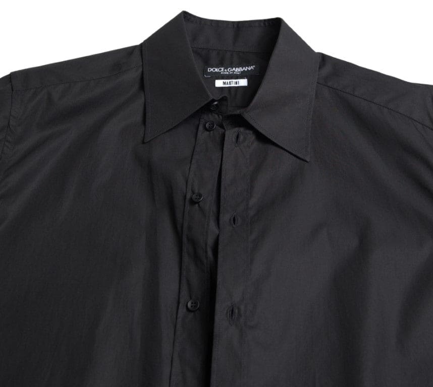 Camisa formal elegante con botones dorados y negros de Dolce &amp; Gabbana