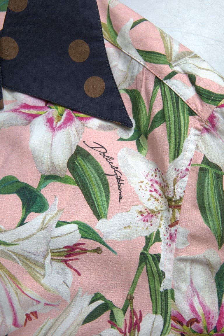 Chemise décontractée élégante coupe slim rose Dolce &amp; Gabbana