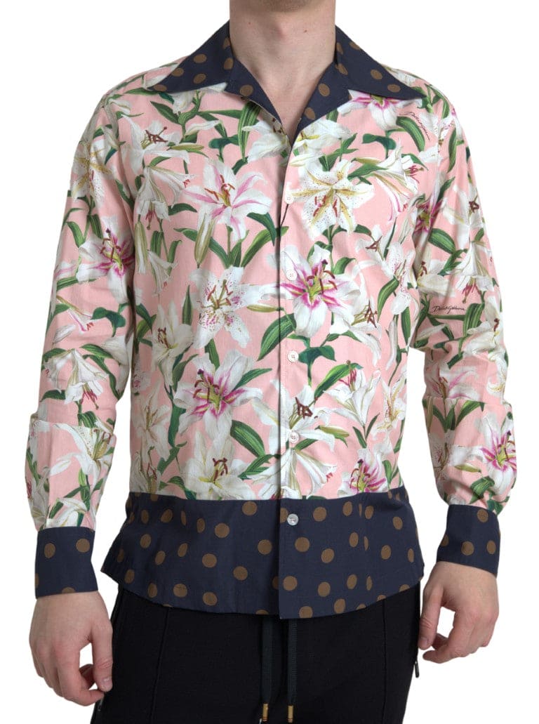 Chemise décontractée élégante coupe slim rose Dolce &amp; Gabbana