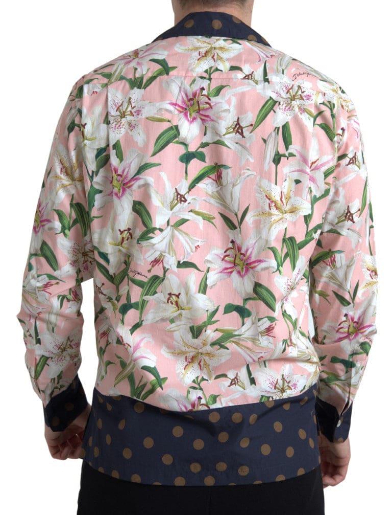 Chemise décontractée élégante coupe slim rose Dolce &amp; Gabbana