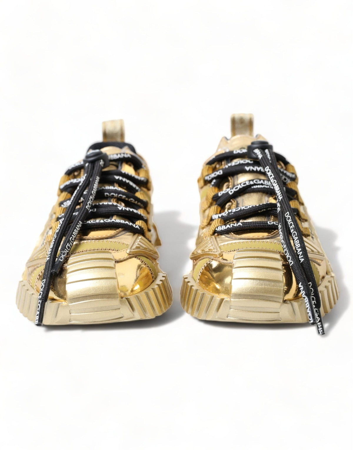 Zapatillas deportivas de lujo en tonos dorados y brillantes de Dolce &amp; Gabbana