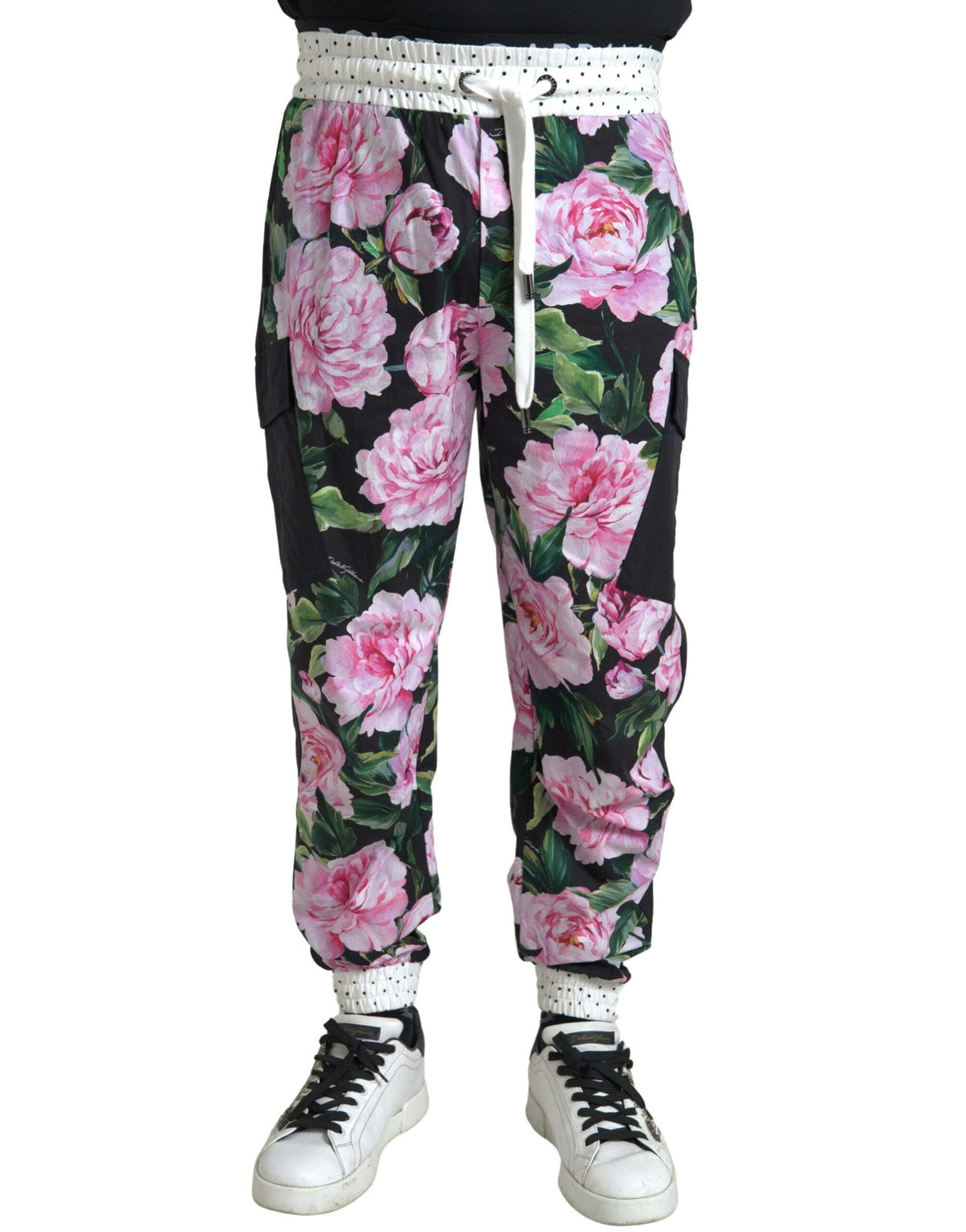 Pantalon de jogging élégant en coton multicolore Dolce &amp; Gabbana