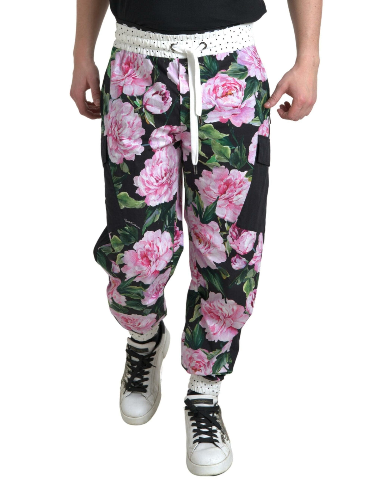 Pantalon de jogging élégant en coton multicolore Dolce &amp; Gabbana