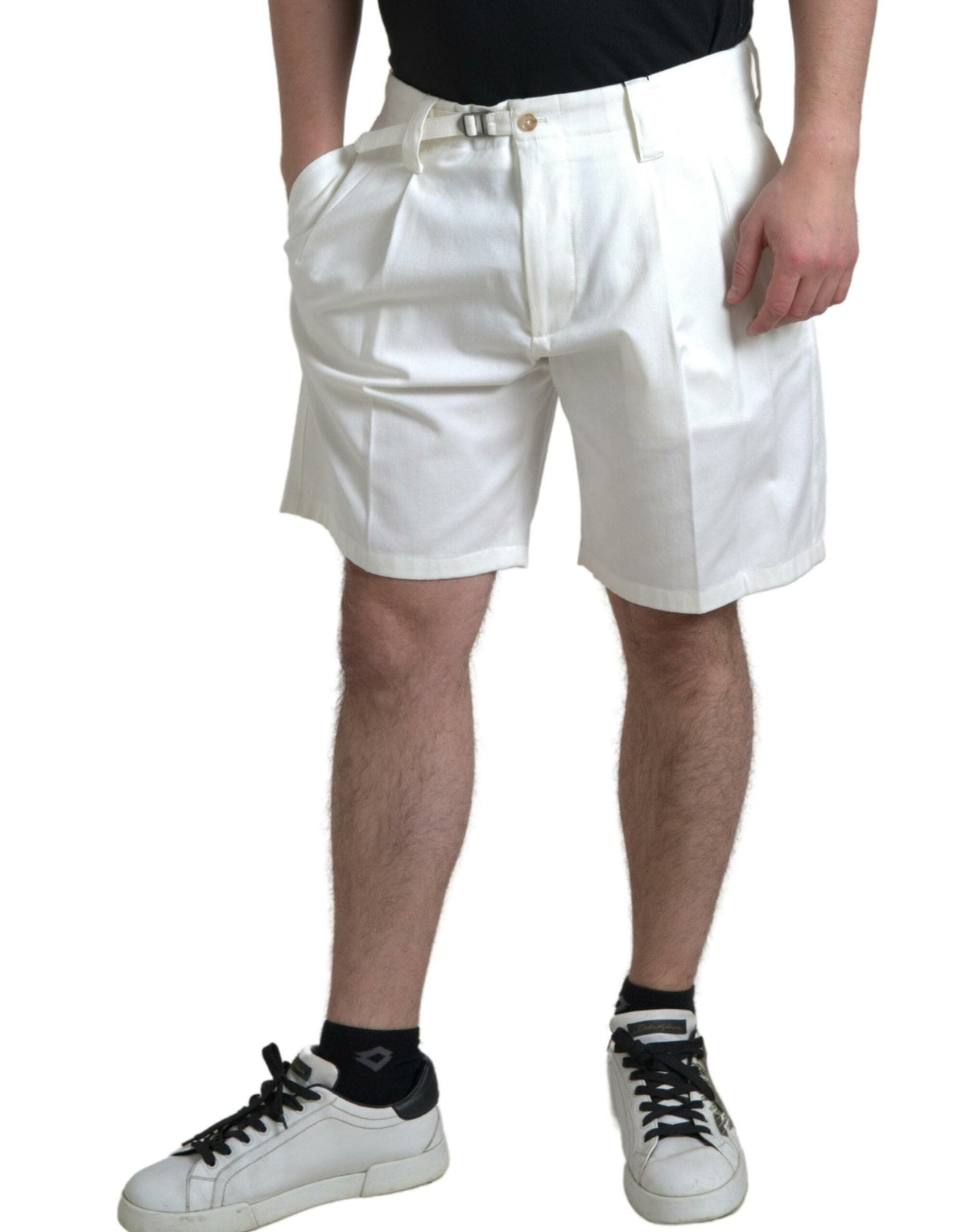 Short en jean Bermuda blanc élégant Dolce &amp; Gabbana