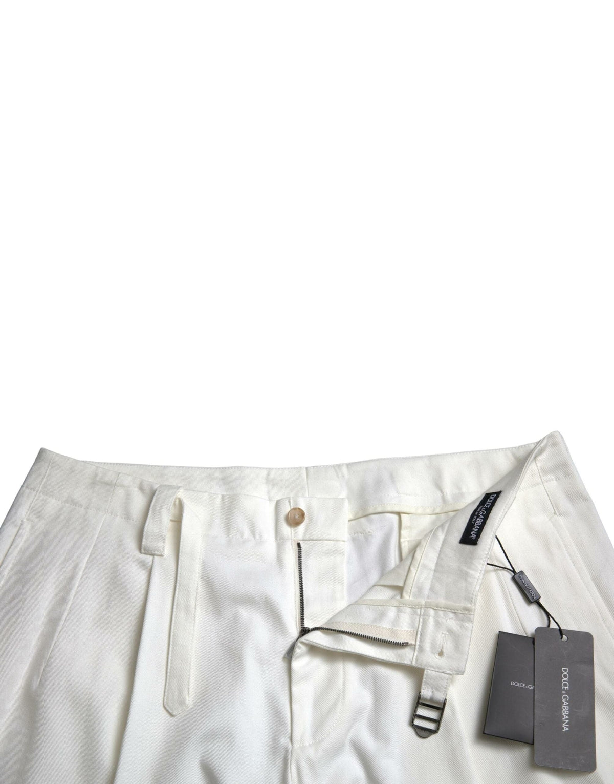 Short en jean Bermuda blanc élégant Dolce &amp; Gabbana