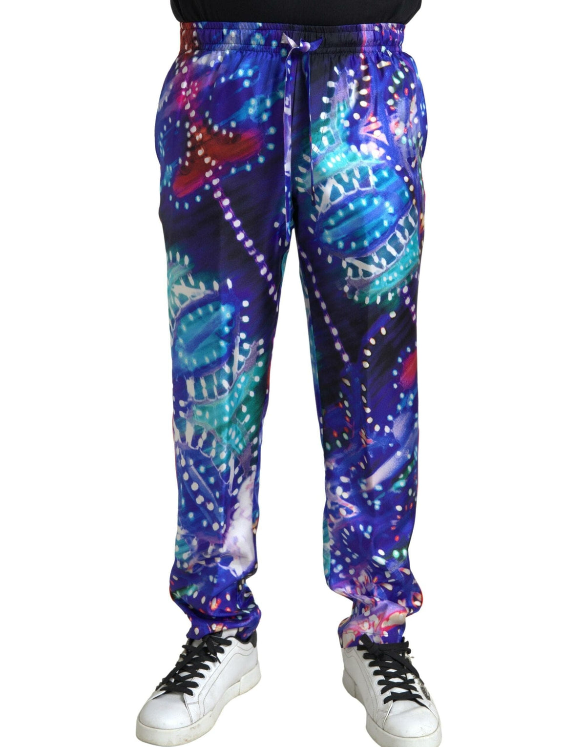 Pantalon de jogging en soie multicolore Dolce &amp; Gabbana