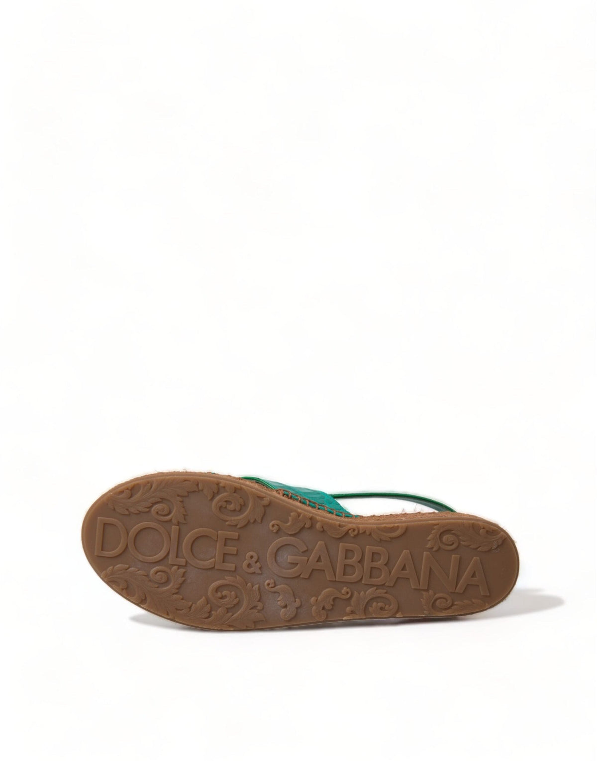 Sandales à plateformes élégantes Dolce &amp; Gabbana en espadrilles vertes