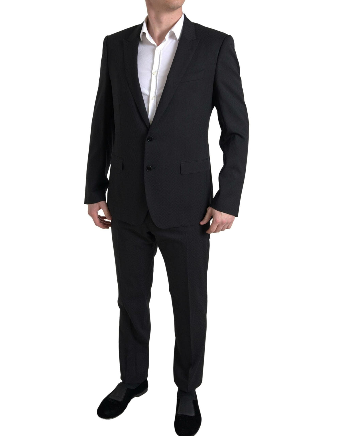 Traje ajustado negro Martini exclusivo de Dolce &amp; Gabbana