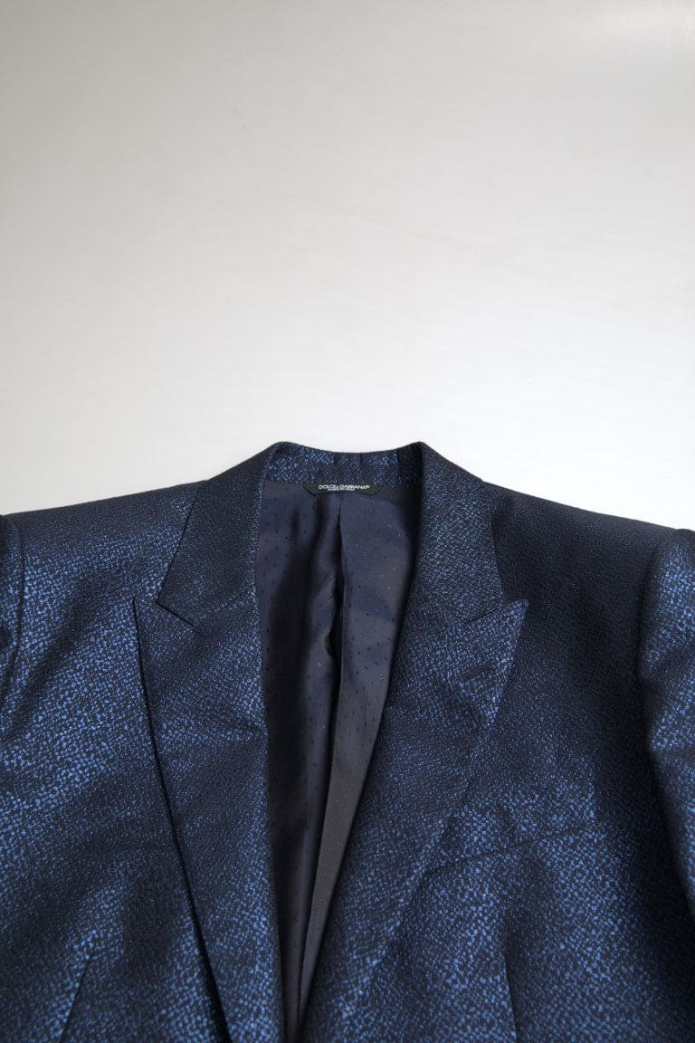 Traje ajustado Martini azul metalizado de Dolce &amp; Gabbana