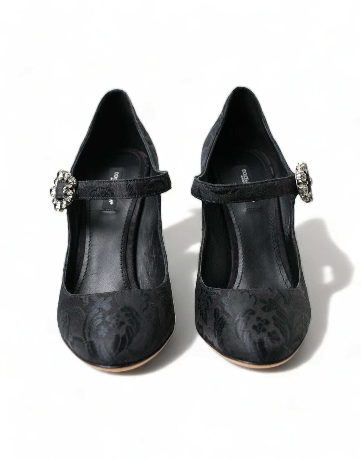 Escarpins Mary Janes chics en brocart noir Dolce &amp; Gabbana