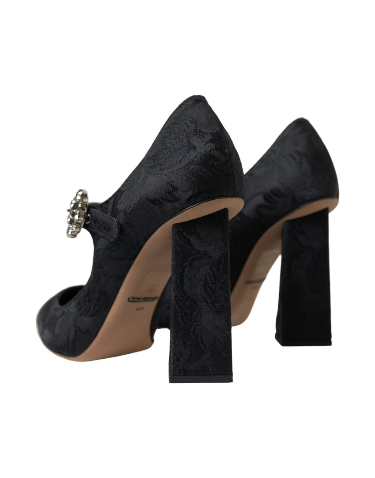 Zapatos Mary Jane con brocado negro elegante de Dolce &amp; Gabbana