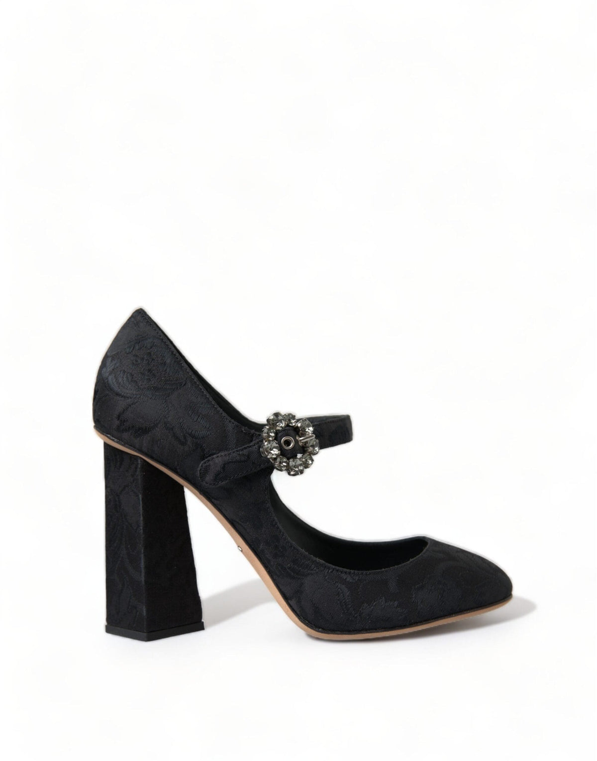 Escarpins Mary Janes chics en brocart noir Dolce &amp; Gabbana