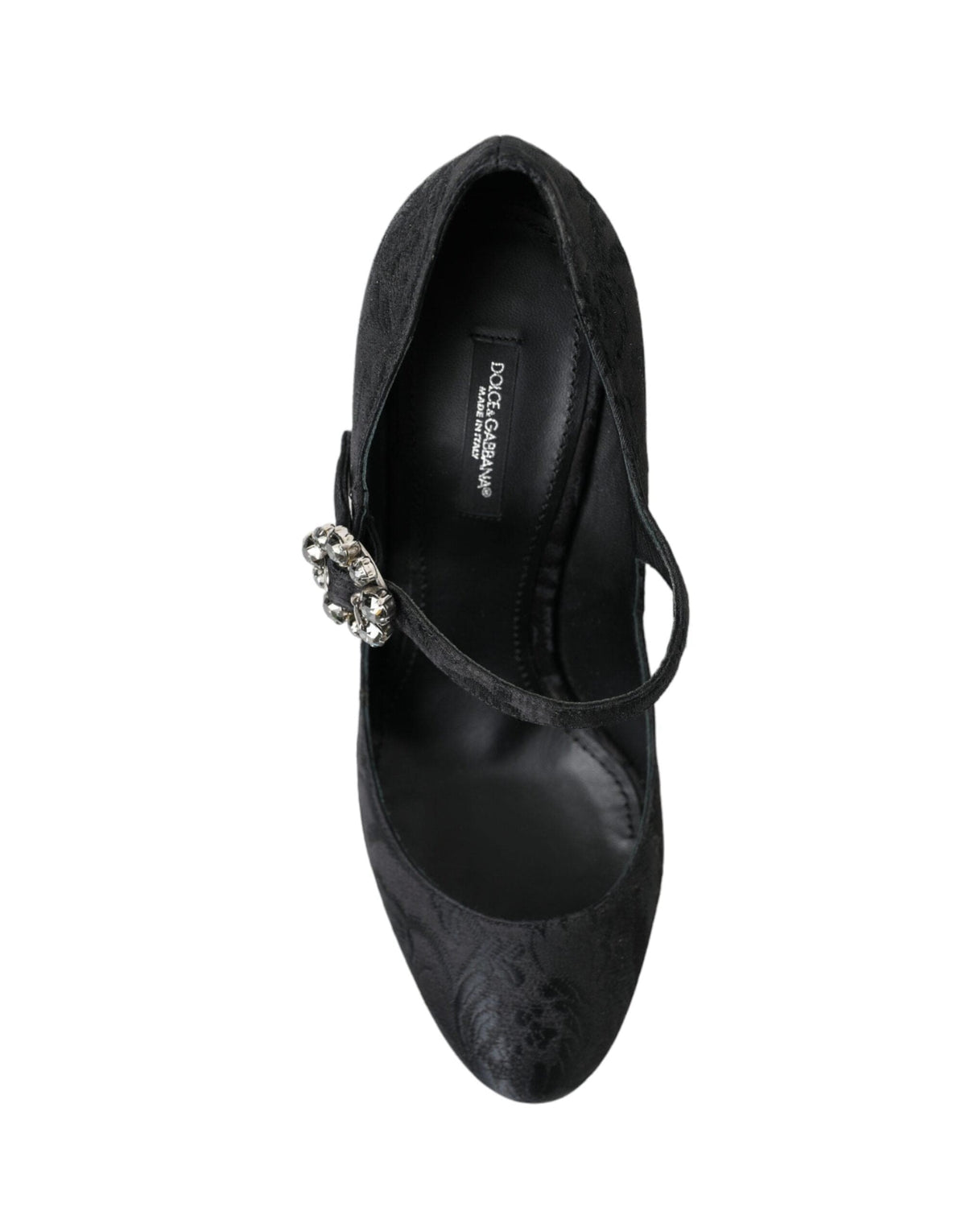 Escarpins Mary Janes chics en brocart noir Dolce &amp; Gabbana