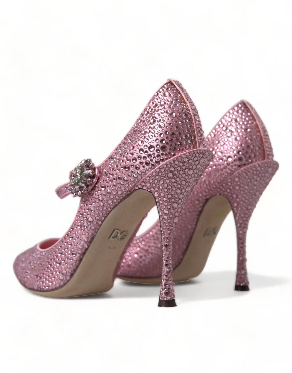 Escarpins en cristal rose enchanteurs Dolce &amp; Gabbana