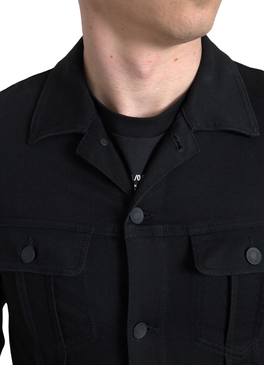 Veste élégante en denim noir avec logo Dolce &amp; Gabbana