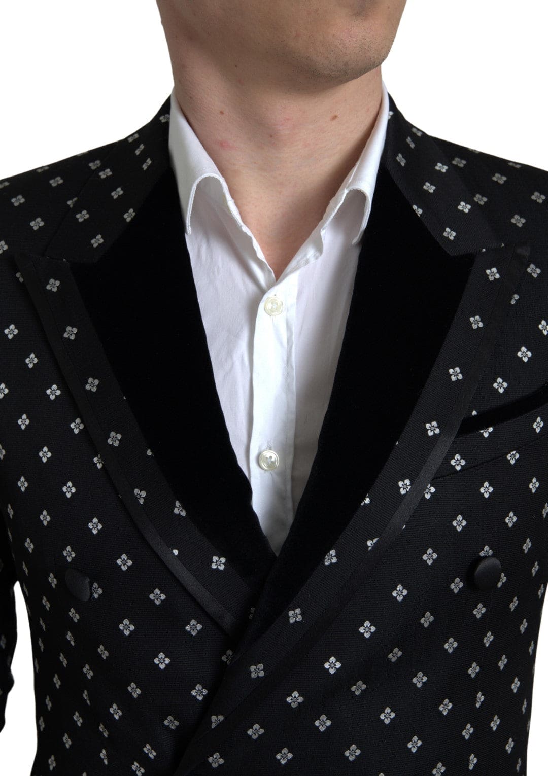 Blazer elegante y ajustado con estampado geométrico de Dolce &amp; Gabbana