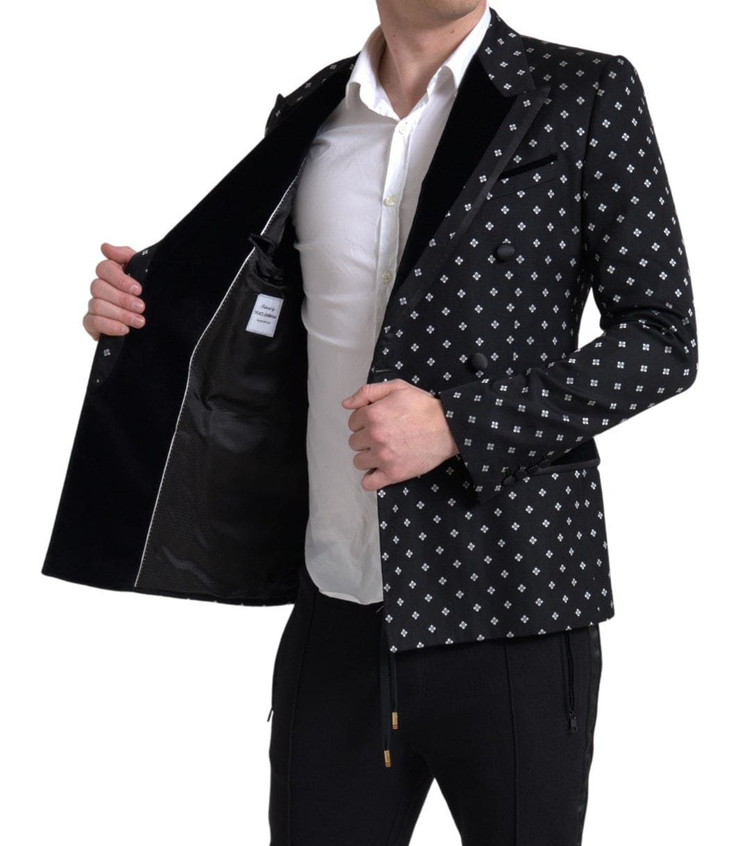 Blazer elegante y ajustado con estampado geométrico de Dolce &amp; Gabbana