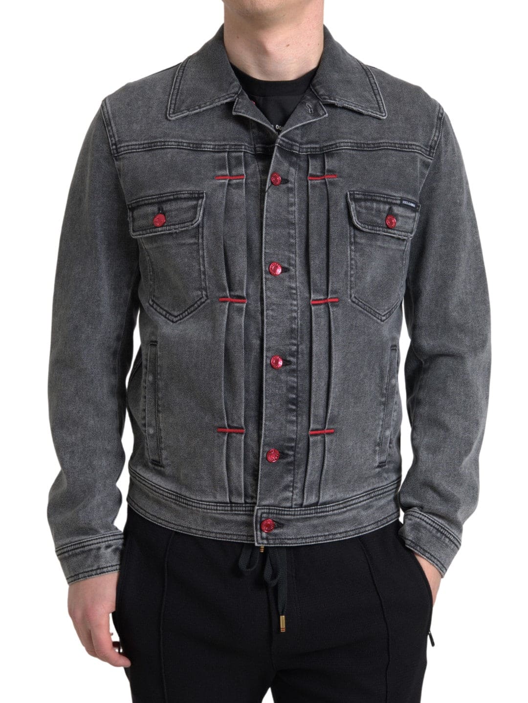 Veste en jean stretch grise élégante Dolce &amp; Gabbana