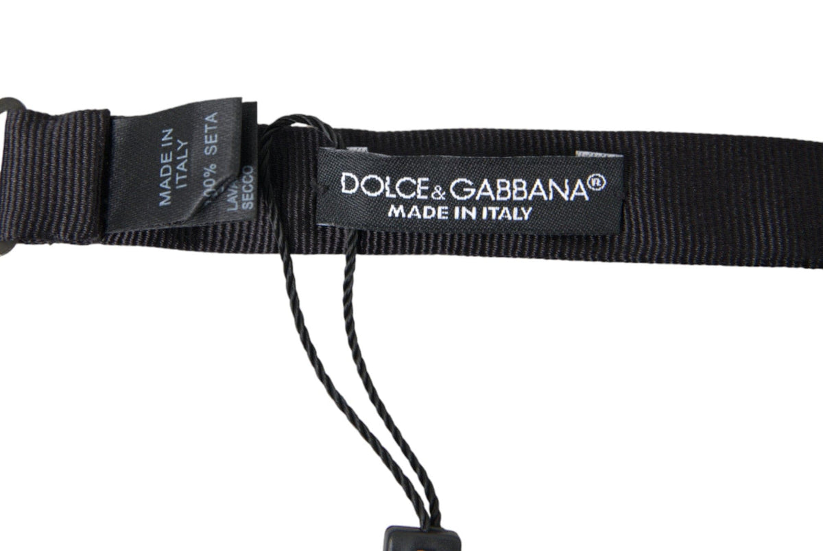 Nœud papillon élégant en soie noire Dolce &amp; Gabbana