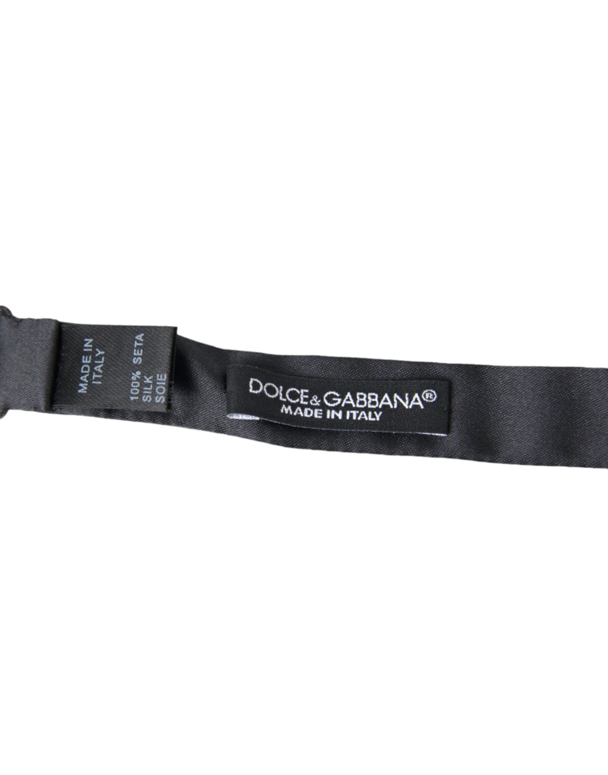 Nœud papillon élégant en soie gris anthracite Dolce &amp; Gabbana