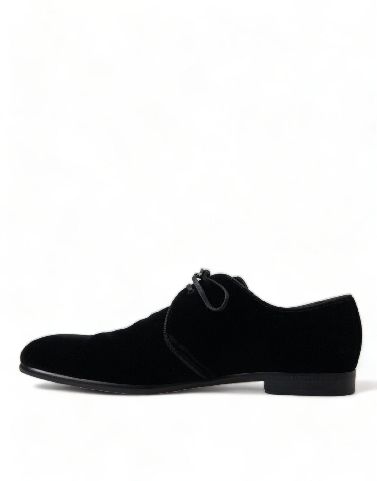 Chaussures Derby élégantes en velours noir Dolce &amp; Gabbana