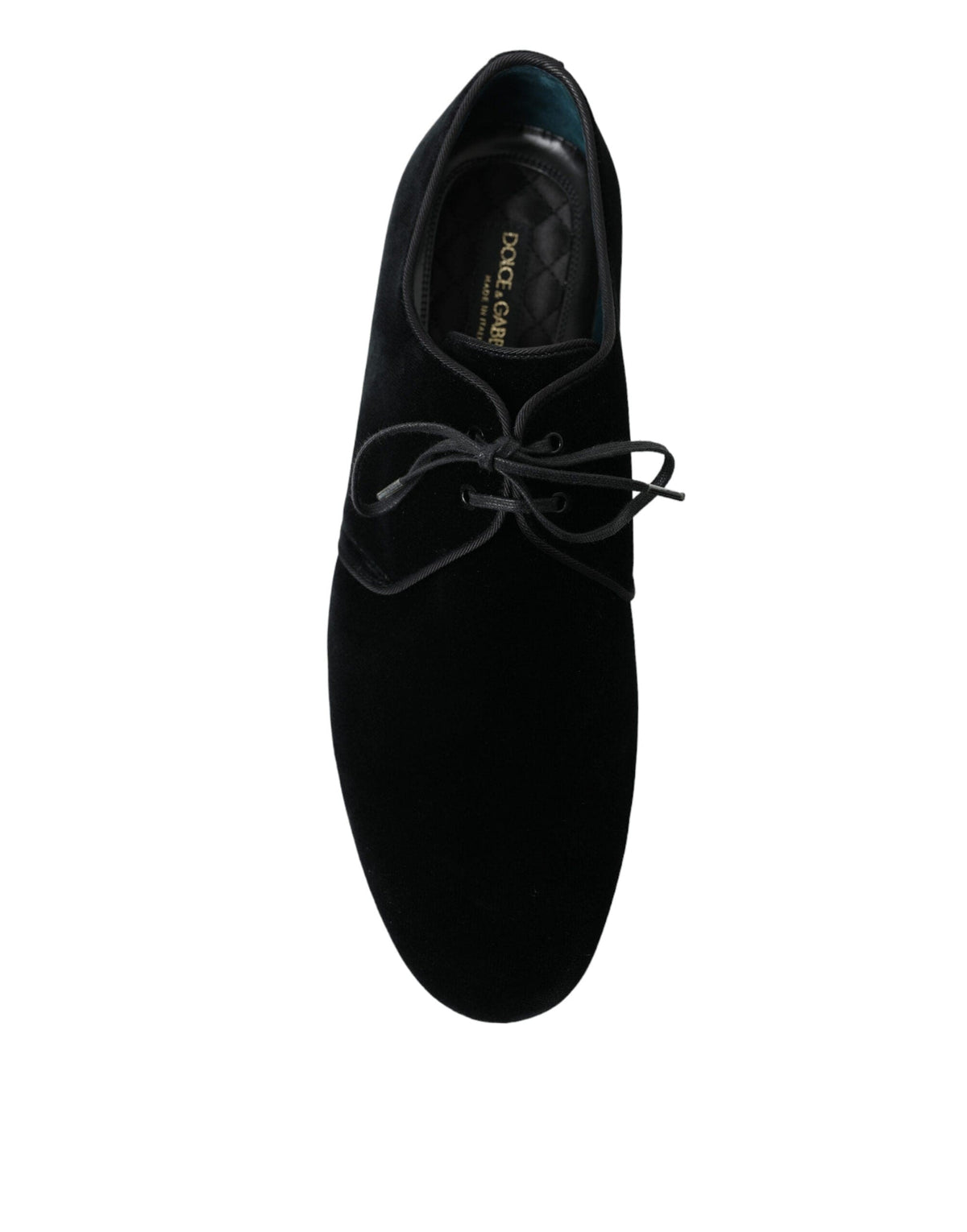 Chaussures Derby élégantes en velours noir Dolce &amp; Gabbana