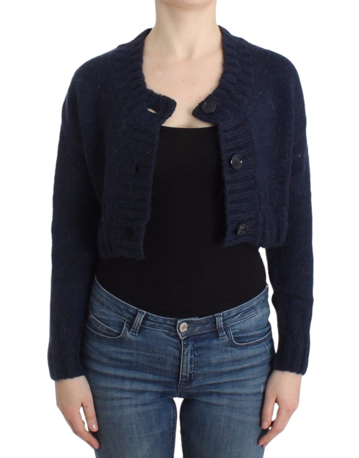 Cardigan bleu court et chic de John Galliano