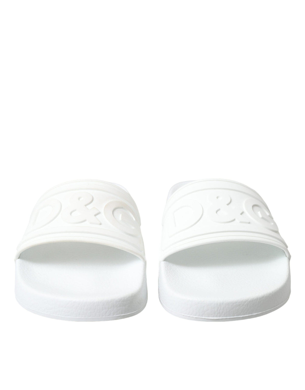 Sandalias blancas con el logotipo elegante de Dolce &amp; Gabbana