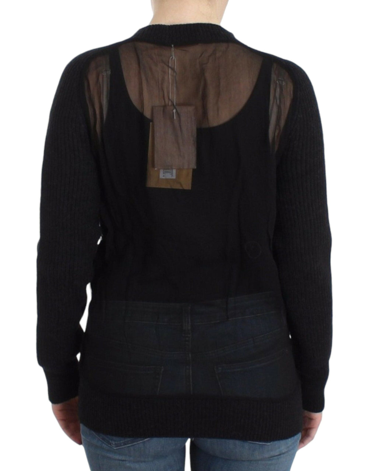 Cardigan en laine transparent chic au dos de John Galliano